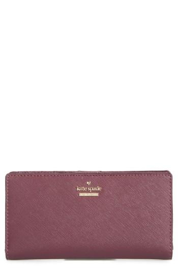 Women's Kate Spade New York 'cameron Street - Stacy' Textured Leather Wallet - Beige