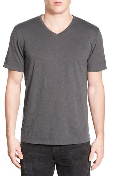 Men's The Rail Slub Cotton V-neck T-shirt - Grey