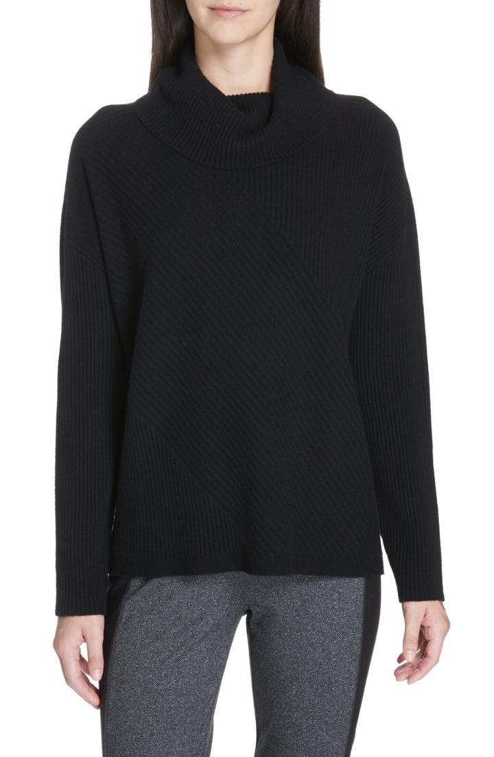 Women's Eileen Fisher Cashmere Turtleneck Top - Black