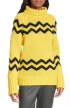 Women's Joseph Chunky Intarsia Turtleneck Sweater - Yellow