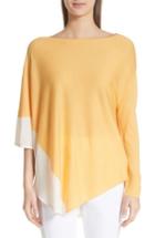 Women's St. John Collection Jersey Knit Asymmetrical Sweater, Size - Yellow