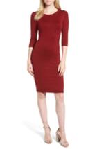 Women's Sentimental Ny Elbow Sleeve Sweater Dress - Red