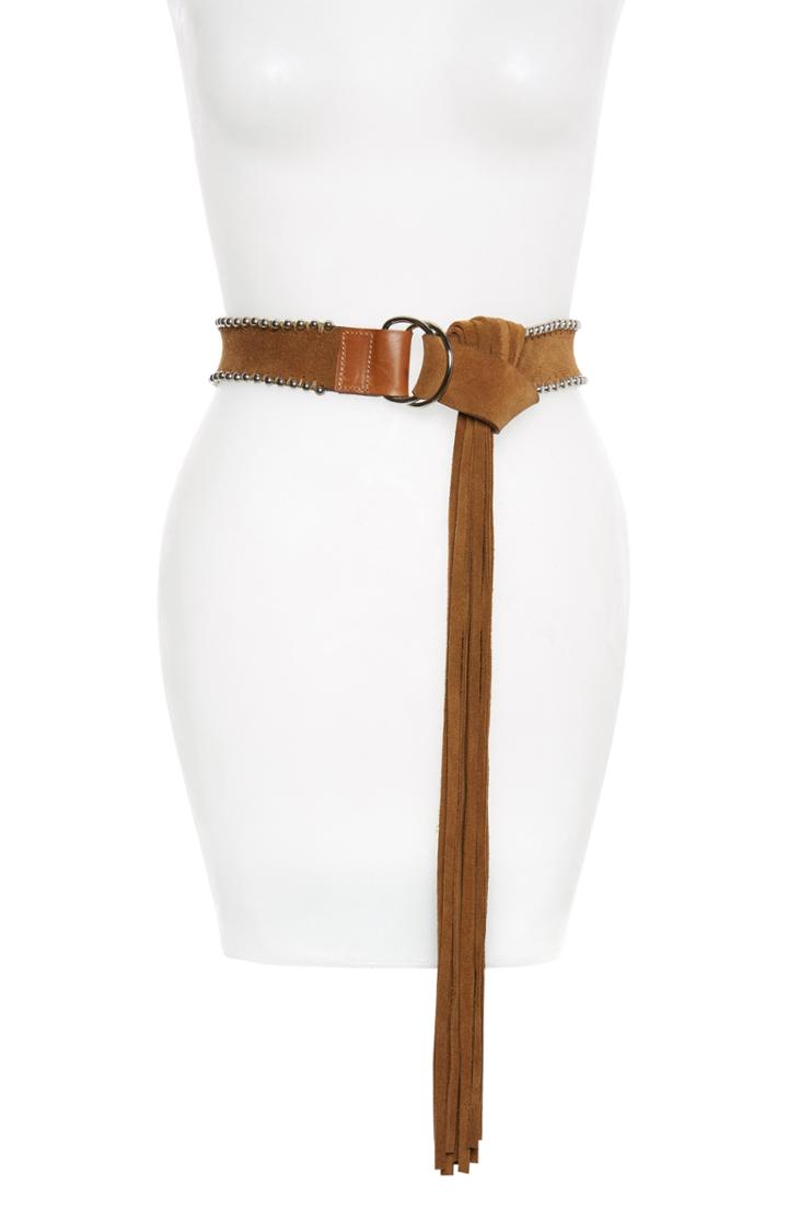 Women's Iro Tyler Fringe Beaded Belt - Beige