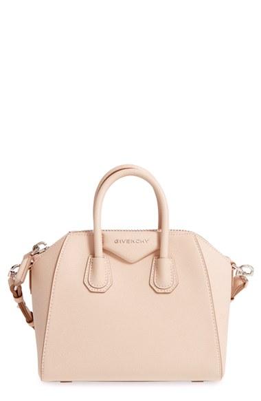 Givenchy 'mini Antigona' Sugar Leather Satchel - Beige