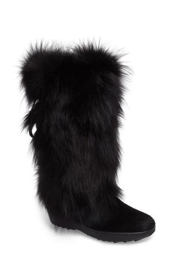 Women's Pajar Kim Genuine Fox Fur Boot -5.5us / 36eu - Black