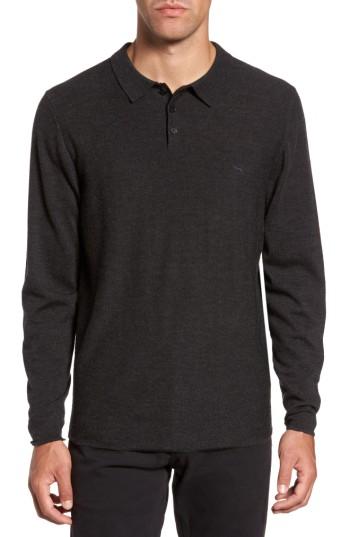 Men's Rodd & Gunn Crater Lake Pique Wool Polo, Size - Grey