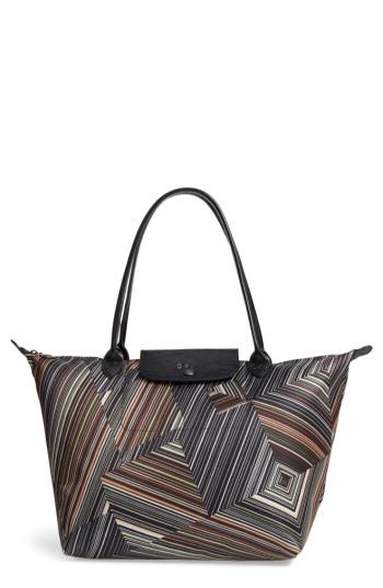 Longchamp Large Op Art Nylon Tote -