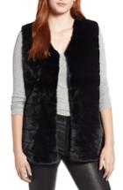 Women's Echo Faux Fur Vest, Size - Black
