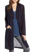 Women's Hinge Floral Long Jacket, Size - Blue