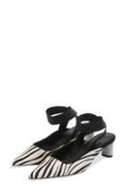 Women's Topshop Jax Embellished Wraparound Genuine Calf Hair Pump .5us / 37eu M - Black