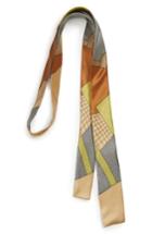 Men's Memphis Milano Yellow/orange Print Silk Tie
