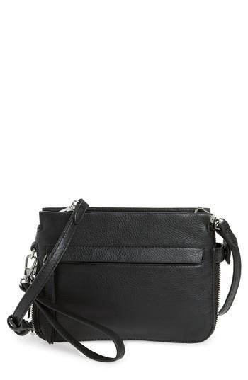Vince Camuto Small Edsel Leather Crossbody Bag - Black