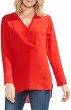 Women's Vince Camuto Layered V-neck Blouse, Size - Red