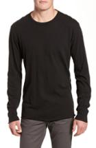 Men's Rag & Bone Contrast Stitch Long Sleeve T-shirt - Black