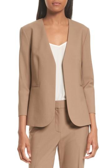 Women's Theory Lindrayia B Betoken Wool Blend Blazer - Brown