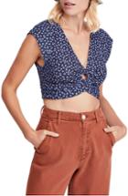 Women's Free People Floral Print Crop Top - Blue