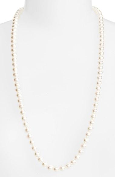 Women's Nadri Long Imitation Pearl Necklace