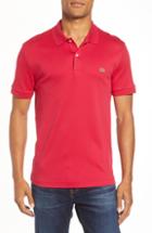 Men's Lacoste Jersey Interlock Fit Polo, Size 3(s) - Red