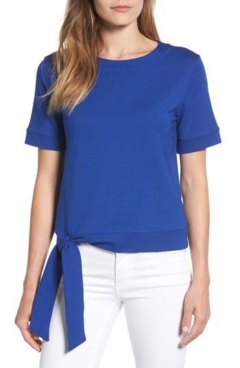 Women's Halogen Side Tie Knit Top - Blue