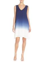 Women's Bb Dakota 'gisela' Dip Dye Woven Shift Dress - Blue