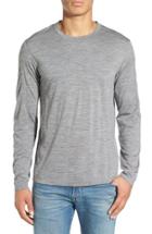 Men's Ibex 'od' Merino Wool Long Sleeve Crewneck T-shirt - Grey