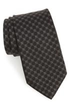 Men's Salvatore Ferragamo Erice Geometric Silk Tie, Size - Black