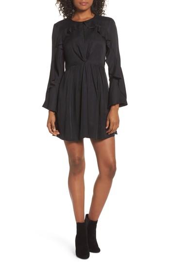 Women's Bardot Mira Ruffle Minidress - Black