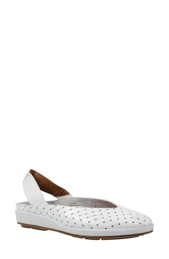 Women's L'amour Des Pieds 'cypris' Slingback Wedge M - White