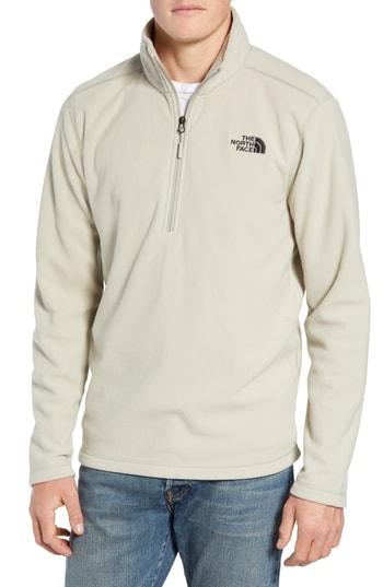 Men's The North Face Texture Cap Rock Quarter Zip Fleece Jacket - Beige