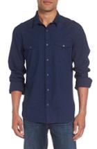 Men's John Varvatos Star Usa Slim Fit Print Snap Front Shirt - Blue
