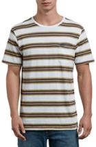 Men's Volcom Belfast Stripe Pocket T-shirt - White