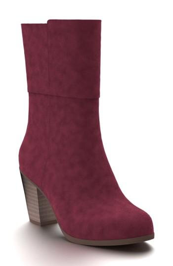 Women's Shoes Of Prey Block Heel Boot B - Burgundy