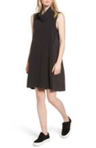 Women's James Perse Mixed Media Turtleneck Shift Dress - Grey