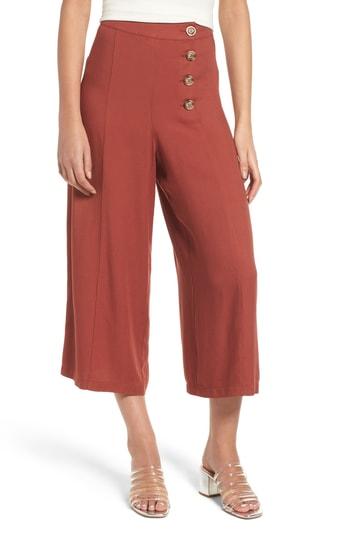 Women's Leith Button Front Culotte - Coral