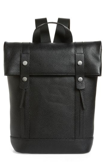 Treasure & Bond Remy Pebbled Leather Backpack - Black