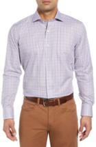 Men's Peter Millar Collection Polar Regular Fit Check Sport Shirt, Size - Purple