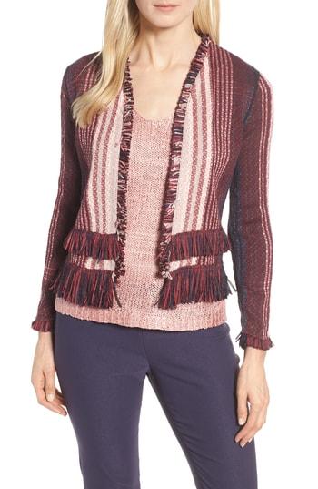 Women's Nic+zoe City Of Dreams Fringe Jacket - Purple