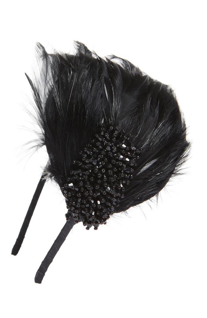 Tasha Crystal & Feather Statement Headband