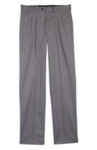 Men's Nordstrom Men's Shop Classic Smartcare(tm) Supima Cotton Pleated Trousers X 34 - Grey