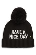 Women's Kate Spade New York Have A Nice Day Beanie - Black