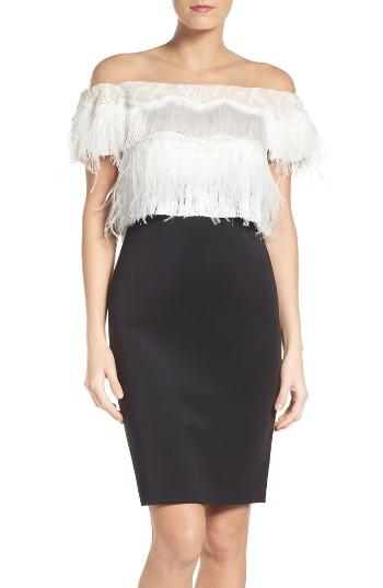 Women's Tadashi Shoji Off The Shoulder Sheath Dress