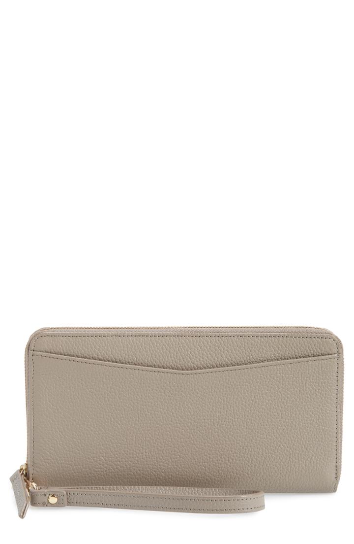 Women's Nordstrom Zip Around Leather Continental Wallet -