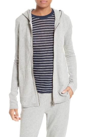 Women's Atm Anthony Thomas Melillo French Terry Zip Hoodie - Grey