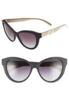Women's Burberry 56mm Cat Eye Sunglasses - Matte Black