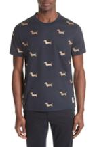Men's Thom Browne Hector Embroidered T-shirt - Blue