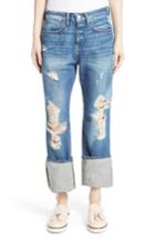Women's Frame Le Oversized Cuffed Jeans - Blue