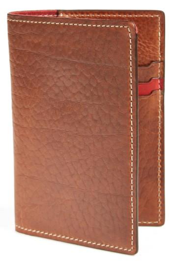 Trask 'jackson' Bison Leather Passport Holder -