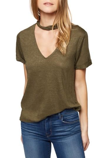 Women's Sanctuary Joanna Linen Choker Tee - Green