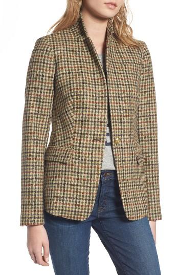 Women's J.crew Regent Houndstooth Plaid Blazer