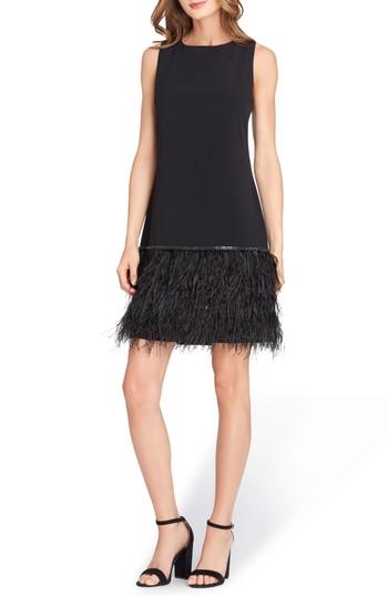 Women's Tahari Feather Trim Sheath Dress